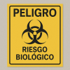 Señalética "Peligro: riesgo biológico"