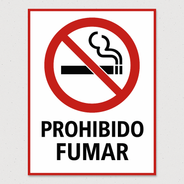 Señalética "Prohibido fumar"