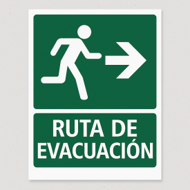 Señalética "Ruta de evacuación"