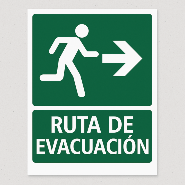 Señalética "Ruta de evacuación"