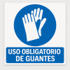 Señalética "Uso obligatorio de guantes"