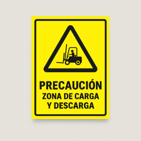 Señalética "Zona de carga y descarga"