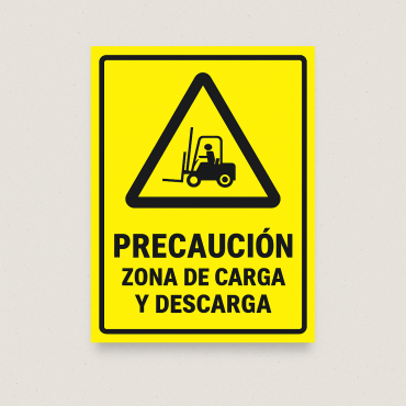 Señalética "Zona de carga y descarga"