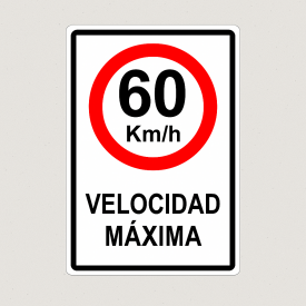 Señalética "Velocidad máxima permitida"