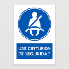 Señalética "Uso obligatorio de cinturón de seguridad"