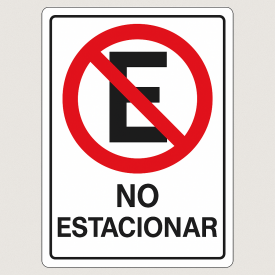 Señalética "No estacionar"
