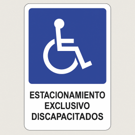 Señalética "Estacionamiento para discapacitados"