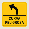 Señalética "Curva peligrosa"