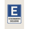 Señalética "Estacionamiento exclusivo"