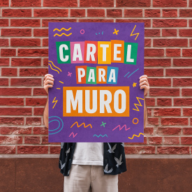 Cartel para muro