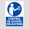 Señalética diseño "Control de acceso obligatorio"