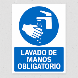 Señalética "Lavado de manos obligatorio"