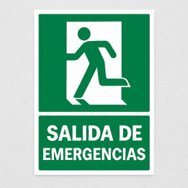 Señalética "Salida de emergencias"