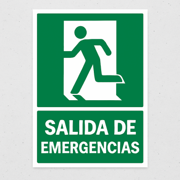 Señalética "Salida de emergencias"