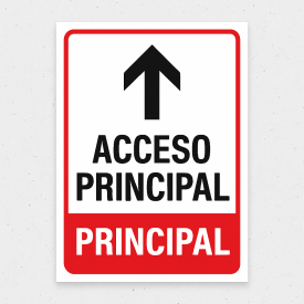 Señalética "Acceso principal"