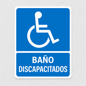 Señalética "Baño discapacitados"