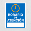 Señalética "Horario de atención"