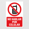 Señalética "No hablar por celular"