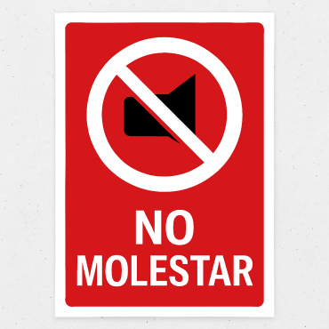 Señalética "No molestar"