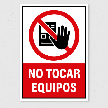 Señalética "No tocar equipos"