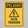 Señalética "Peligro: alta tensión"
